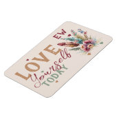 イニシャルパーソナライズされたは今日の花を愛する マグネット (左側)