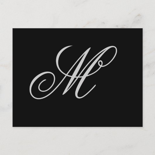 イニシャルパーソナライズされたカスタムはがき ポストカード (正面)