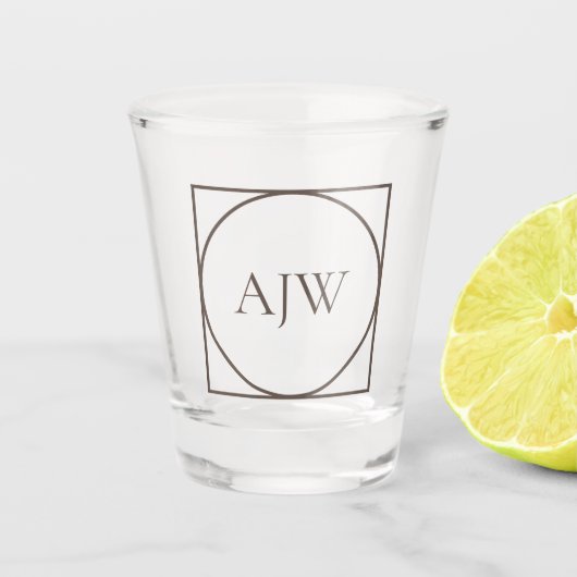 イニシャルパーソナライズされたショットグラス ショットグラス (正面)