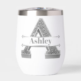 イニシャルパーソナライズされたシルバーモノグラムあなたの名前