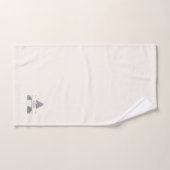 イニシャルパーソナライズされたシルバーモノグラムあなたの名前 バスタオルセット (ハンドタオル)