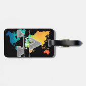 イニシャルパーソナライズされたシルバーモノグラムあなたの名前 ラゲッジタグ (裏面横)