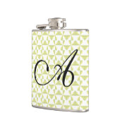 イニシャルパーソナライズされたセージピンホイールズ フラスク (左)