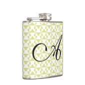 イニシャルパーソナライズされたセージピンホイールズ フラスク (右)