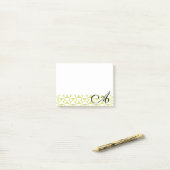 イニシャルパーソナライズされたセージピンホイールズ ポストイット (デスク上)