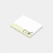 イニシャルパーソナライズされたセージピンホイールズ ポストイット (アングル)