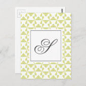 イニシャルパーソナライズされたセージピンホイールズ ポストカード (正面/裏面)