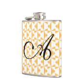 イニシャルパーソナライズされたパンプキンピンホイール フラスク (左)