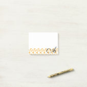 イニシャルパーソナライズされたパンプキンピンホイール ポストイット (デスク上)