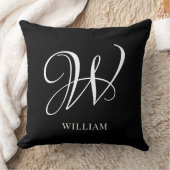 イニシャルパーソナライズされたブエレガントラックモノグラム クッション (ブランケット)