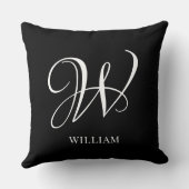 イニシャルパーソナライズされたブエレガントラックモノグラム クッション (裏面)