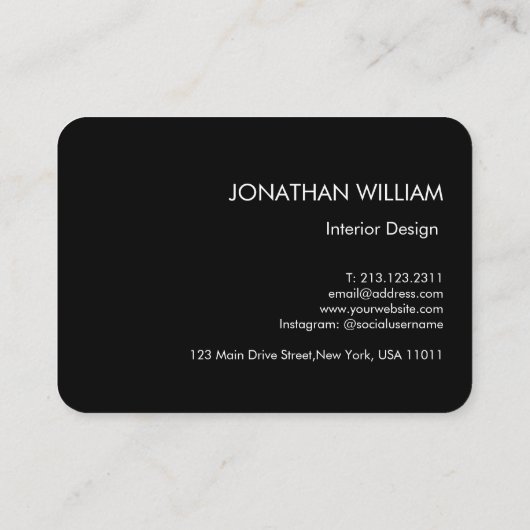 イニシャルパーソナライズされたブエレガントラックモノグラム 名刺 (裏面)