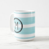 イニシャルパーソナライズされたマグ コーヒーマグカップ (正面左)