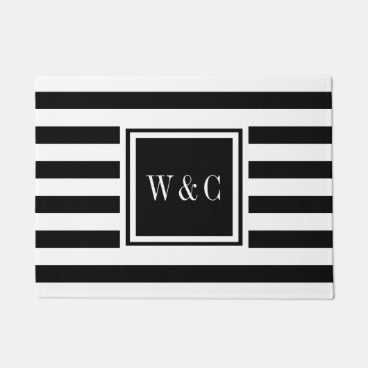 イニシャルパーソナライズされたモノグラム ドアマット (正面)