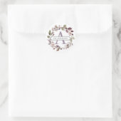 イニシャルパーソナライズされたラウンドステッカー ラウンドシール (バッグ)