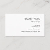 イニシャルパーソナライズされた白エレガントモノグラム 名刺 (裏面)