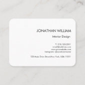 イニシャルパーソナライズされた白エレガントモノグラム 名刺 (裏面)