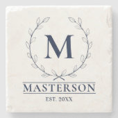 イニシャルパーソナライズされた ストーンコースター (正面)