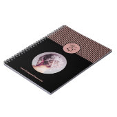 イニシャルピンク黒ヘアスタイリストのワークショップ ノートブック (左側)