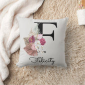 イニシャルピンクF クッション (ブランケット)