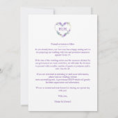 イニシャルフローラ紫ハート2白の写真 セーブザデート (裏面)