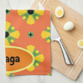 イニシャルブライト誕生日またはアニバーサリーギフト キッチンタオル (四つ折り)