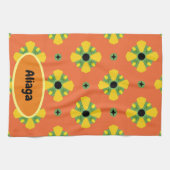 イニシャルブライト誕生日またはアニバーサリーギフト キッチンタオル (横)