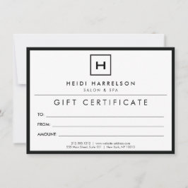 イニシャルブラック/ホワイトギフトカード付きボックスロゴ