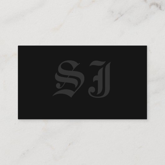 イニシャルブラック 名刺 (裏面)