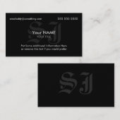 イニシャルブラック 名刺 (正面/裏面)