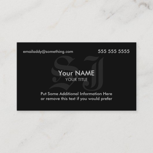 イニシャルブラック 名刺 (正面)