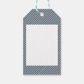 イニシャルブルー卒業パーティギフトラベル ギフトタグ (裏面)