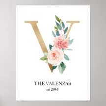 イニシャルプリント, アルファベット V, 結婚祝い, ベビー・チャイルド