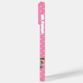 イニシャルボホピンク水玉模様とフローラガーリーl Case-Mate iPhoneケース (裏面 / 左)