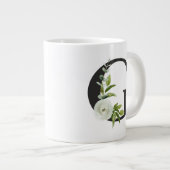 イニシャルマグと文字G -春フローラ ジャンボコーヒーマグカップ (正面右)