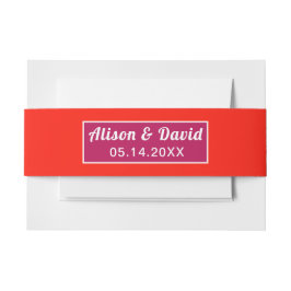 イニシャルマゼン鮮やかタとオシンプルレ結婚ンジ 招待状ベリーバンド