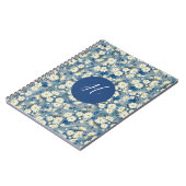 イニシャルモカスタムノグラムデイジーフローラノート ノートブック (左側)