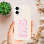 イニシャルモダンモノグラム iPhone 16ケース<br><div class="desc">自分のiPhoneパーソナライズされたケースを作成しカスタムて、タイポグラフィにイニシャル名をモダン付ける。さまざまな色やスタイルで利用可能。</div>