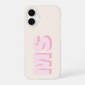 イニシャルモダンモノグラム iPhone 16ケース (裏面)