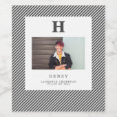 イニシャルモダン写真 ワインラベル (シングルラベル)