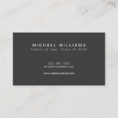 イニシャルモダンII大学院生名刺 コーリングカード (裏面)