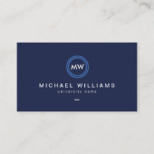 イニシャルモダンIII大学院生名刺 コーリングカード (正面)