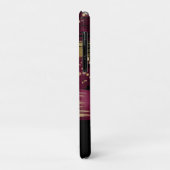 イニシャルモノグラムのズブラックブルゴーニュ金ゴールド Case-Mate iPhoneケース (裏面/左)