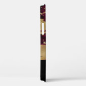 イニシャルモノグラムのズブラックブルゴーニュ金ゴールド Case-Mate iPhoneケース (裏面 / 右)