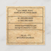 イニシャルモノグラムの名前corporative, executive スクエア名刺 (裏面)