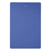 イニシャルモノグラムの手書き独自の名前ブルー ミニクリップボード (裏面)