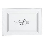 イニシャルモノグラムの柱 枕カバー (正面右)