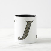 イニシャルモノグラムのJアジサイフローラマグ マグカップ (中央)