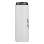 イニシャルモノグラムのKピンクボホフローラ タンブラー (裏面)