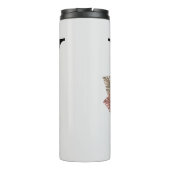 イニシャルモノグラムのWピンクボホガーリーフローラ タンブラー (裏面)